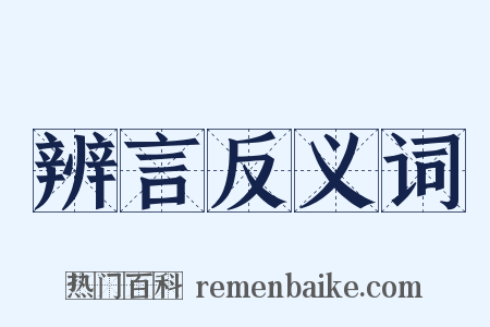 辨言反义词是什么意思的图片